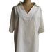Women's Clothing Spring And Summer V Neck Cotton And Linen Solid Color Large Size Loose Mid Sleeve Women's Shirt_ecoleips.com