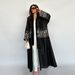 Verve LN131 Women's Embroidered Cardigan Robe Dubai Coat Muslim_ecoleips.com