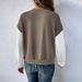 Women's Long Sleeve Striped Fake Two-Piece Sweatshirt – Stylish & Comfortable Fall/Winter Casual Top (Coffee Brown, Sizes S-XL)_ecoleips.com