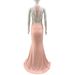 Women's Halter Keyhole Mermaid Maxi Dress, Sparkly Backless Formal Evening Party Gown_ecoleips.com