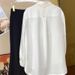 Neo Shirt With Inspired Embroidery – Minimalist Elegance Blouse (Modal Blend, Versatile White Top, Cultural Aesthetic)_ecoleips.com