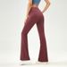 New European And American Wide Leg Yoga Pants For Women High Waist, Hip Lifting And Slimming Sports Flared Pants Nude Stretch Fitness Pants_ecoleips.com