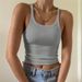 U-Neck Ribbed Tank Top For Women - Stretchy Cotton Blend, Slim Fit, Sexy & Casual Summer Basic (Black/White/Gray, XS-XL)_ecoleips.com