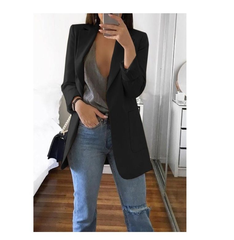 vintage workwear pu leather jacket for women, cropped biker jacket, loose fit zippered coat, streetwear fashion, black_ecoleips.com