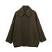 Winter Oversized Lapel Wool Coat Women's Streetwear Long Sleeve Trench Coat – Loose Fit Fashion Outerwear (Army Green, Black, Khaki, Gray, Burgundy)_ecoleips.com