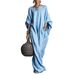 Women's Clothing Retro Long Sleeve Off-Shoulder Casual Dress Elegant Solid Color Thin Summer Fashion For Adult Ladies_ecoleips.com