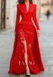 Women's Clothing Women's Long Sleeved Lace Suit Collar Two Piece Dress Spring Autumn For Formal & Casual For Men_ecoleips.com
