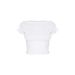 Women's Slim Fit Short Sleeve Top American Retro Style Flat Neck Sexy New Summer Fashion Cross Border Foreign Trade_ecoleips.com