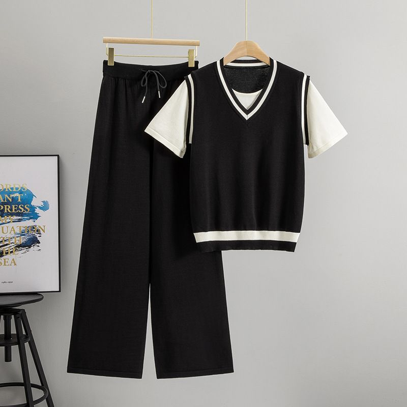 Women's Clothing Summer New Loose And Comfortable Two Piece T Shirt Trousers Two Piece Suit_ecoleips.com