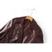 Women's Clothing Spring And Autumn Pu Leather Extended Style Atmospheric Lace Up Leather Coat Windbreaker_ecoleips.com