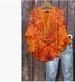 Women's Clothing Women's Floral Print Digital Casual V Neck T-Shirt Trendy Lotus Trim Creative Top For Ladies_ecoleips.com