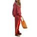 Women's Clothing Women's 2-Piece Set Plus Size Cotton And Linen Shirt Suit High Waist Loose Trousers_ecoleips.com