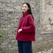 girl 2025 Winter New Linen Clothing Artistic Retro Solid Color Pullover Short Jacket Women's Loose Button Cotton Coat_ecoleips.com