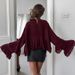 Women's Brown Ruffled Chiffon Top High End Lace Stand Collar Shirt For Spring Commuting_ecoleips.com