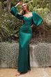 Women's Clothing Elegant Off-Shoulder Long Sleeve Dress High Waist Side Slit Bodycon Evening Gown Wedding, Party(Available In 7 Colors, Sizes US2-26W)_ecoleips.com