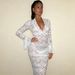 Women's Clothing Sexy Deep V Neck See Through Patchwork Bodycon Dress Women's Lace Patterned Bell Sleeve Pure Alluring Autumn Winter Style_ecoleips.com
