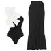 Women's Clothing 3D Hollow Butterfly Decoration One Shoulder One Piece Swimsuit_ecoleips.com