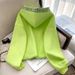 Women's Clothing In Autumn And Winter, Plus Velvet And Thickened, Loose And Age Reducing Tops, Design, Fruit Green, Versatile Jacket For Students_ecoleips.com