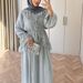 Elegant plus Size Lantern Sleeve Blouse Wide Leg Pants Set Women's Stylish Two Piece Outfit_ecoleips.com