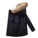 Men's Winter Parka With Fur Hood - Streetwear Style, 550fp Duck Down Jacket For Urban Outdoor, Black/Brick Red, Sizes S-3xl_ecoleips.com
