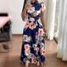 Aria Basics Aria Basics 2025 Autumn New European And American Style Floral Print Short Sleeve Flared Dress For Women_ecoleips.com