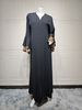 MQ153 New Arabic Leopard Print Dress Cross-Border Long Robe Middle Eastern Muslim Cardigan Abaya_ecoleips.com