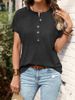 2025 Spring/Summer Women's New Top Solid Color Twisted Buckle Fashion Short Sleeve T-shirt For Women_ecoleips.com