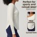 Women's Loose Long Sleeved Yoga Top Skin Friendly Casual Sports T-Shirt Sexy Off Shoulder Design European American Style Nude Autumn Wear_ecoleips.com
