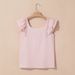 Shiying Cross-Border Fashion Solid Color Pullover Top European And American Style Round Neck Short Ruffle Sleeve Pleated_ecoleips.com
