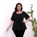 plus Size Women's Short Sleeve T-Shirt round Neck Belted Top Simple Design European And American Style Cross Border Fashion_ecoleips.com