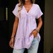 2026 Spring/Summer New Cross-Border European And American Women's Loose Casual Elegant Short-Sleeve Plaid Shirt_ecoleips.com