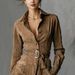 Autumn Suede Fashion Long Sleeves With Lapels Single-Breasted Short Skirt Shirt Dress With Belt_ecoleips.com