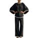 Women's Clothing Elegant Two Piece Set Round Neck Batwing Sleeve Cotton Linen New Style_ecoleips.com