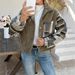 Women's Contrast-Color Button-Up Jacket – Polyester Blend Long Sleeve Coat With Lapel Collar, Elegant Office-to-Casual Blazer (S-XXL)_ecoleips.com