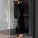 AC499 Fashion 2025 Autumn New Women's Cross-Border Commuting V-Neck Long Sleeve Solid Color Elegant Waist-Cinching Dress_ecoleips.com