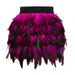 Halloween Fluffy Feather Skirt, Elastic Waist Short Skirt For Cosplay, Club & Rave Outfits_ecoleips.com