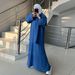 Arab Cross-Border Women's Clothing 2024 Spring New Loose Dress Long-Sleeve Shirt Set Middle Eastern Style_ecoleips.com