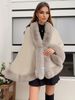 Elegant Faux Fur Batwing Coat - Stylish Sleeveless Vest With Luxe Trim, Versatile One-Size Fit For Women_ecoleips.com
