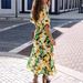 2026 Summer Women Sexy V-neck High Waist Printed Split Dress_ecoleips.com