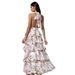 2026 Spring New Foreign Trade European And American Women's Fashion Sexy V-neck Strap Multi-layer Printed Dress_ecoleips.com