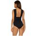 Bikini Popular Sexy Deep V Cross One-piece Swimsuit Swimwear Swimsuit_ecoleips.com