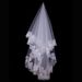 Elegant Bridal Lace Veil – Princess Style U-Shape Wedding Accessory For Bride, White 1.5m/3m, Perfect For Ceremony & Photoshoots_ecoleips.com