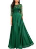 K Classic Dress, Women's Bridesmaid Dress, Lace Long Dress, Evening Gown_ecoleips.com
