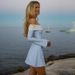 Women's Clothing Contrast Color Layered Chest Wrap Long Sleeve Slim Temperament Style Dress_ecoleips.com