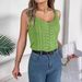 Real Shot Of 2026 Spring/Summer European And American Casual Solid Color V-neck Hollow-out Top, Vacation Knitwear,_ecoleips.com