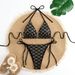 Women's Two Piece Swimsuit Glossy Fish Scale Stripes European American Style Sexy Swimwear_ecoleips.com