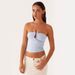 Aria Basics Aria Basics 2025 New European And American Cross-Border Solid Color Sexy Hot Girl Navel-Revealing Off-Shoulder Sleeveless Tube Top_ecoleips.com