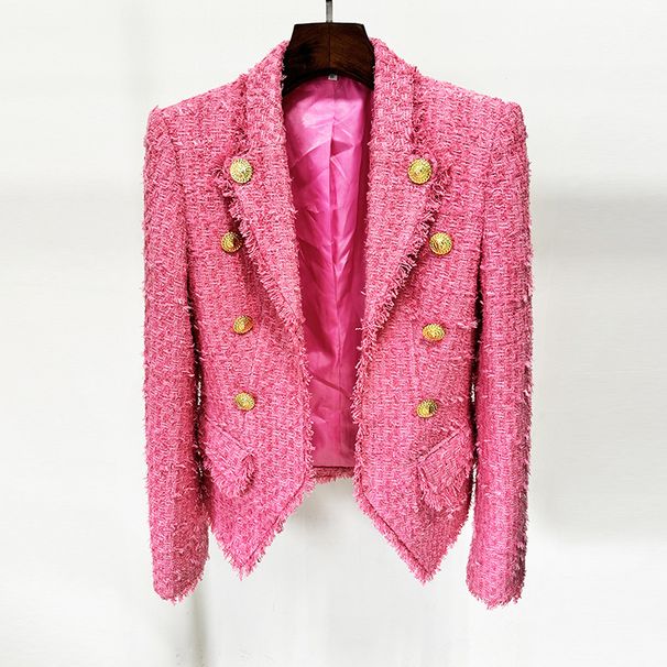 Women's Clothing Autumn And Winter New Fashion French Temperament Tassel Edge Slim Tweed Suit Jacket Coat_ecoleips.com