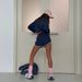 2026 European American Cross-border Casual Sports Set For Women, American-style Half-zip Sweatshirt Shorts Two-piece_ecoleips.com