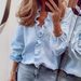 Women's Long Sleeve Ruffled Blouse Spring Summer European American Style Solid Color Top For Ladies_ecoleips.com